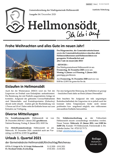 Deckblatt Gemeindezeitung