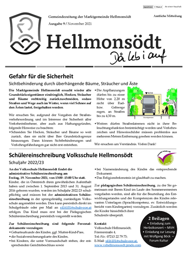Gemeindezeitung November 2021