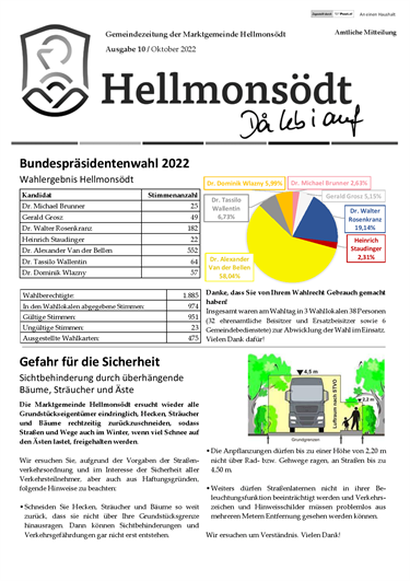 Gemeindezeitung Oktober 2022