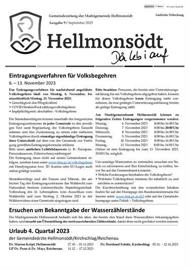 Gemeindezeitung September 2023